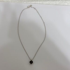 Brighton Silver Pendant Necklace with black accent